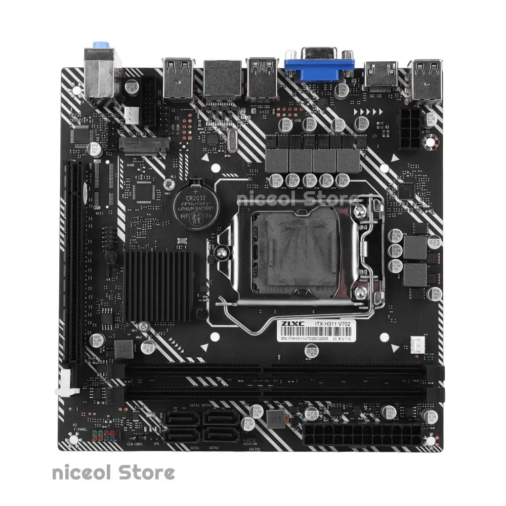 

Материнская плата ITX с чипсетом H311, совместимая с процессорами Intel LGA 1155, с поддержкой M.2 NVME SSD, только для настольных ПК