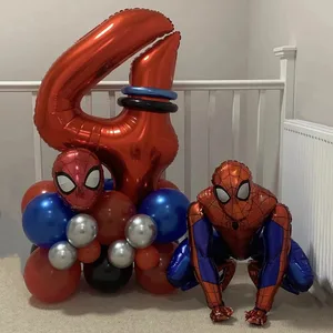 Big Superhelden Spiderman 3D Stand Ballon, Iron Man Air Toy Toy, Happy Birthday Party Dekoration, großartiger Junge 6 Hauptverkäufe 19 Jahre Party - №4