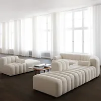 European Minimalist Couch Modern Fabric Lazy Cozy Floor Modular Recliner Sofa Living Reclinable Sectional Home Woonkamer Banken