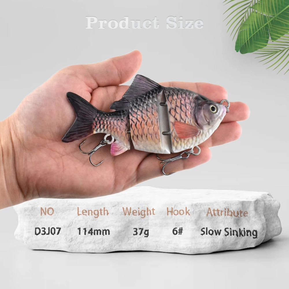 4.5 Inch Sinking Wobblers Carp Fishing Lures Multi Joint Crank Hard Artificial Bait  Crucian Ocean Fishing Tackle