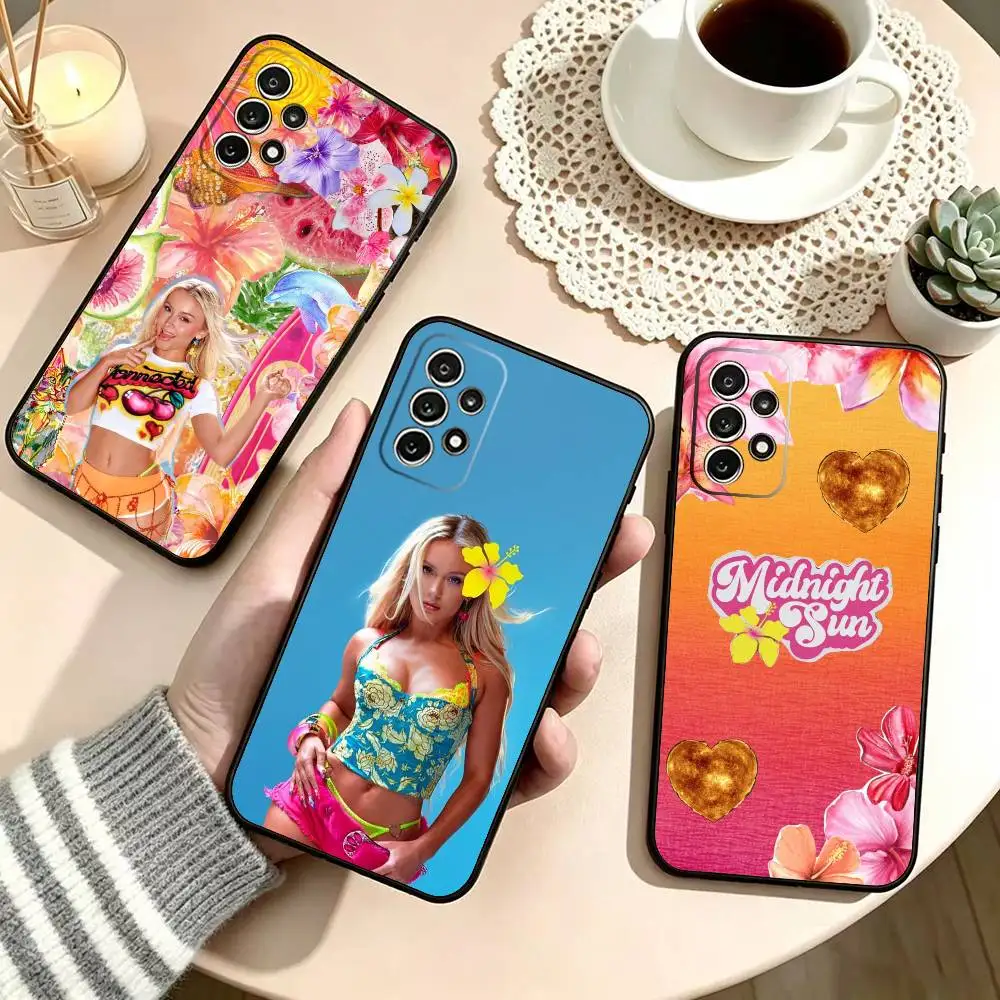 Z-Zara Larsson Midnight Sun Phone Case For Samsung S25,S24,S21,S22,S23,S30,Ultra,S20,Plus,Fe,Lite,Note,10,Black Cover