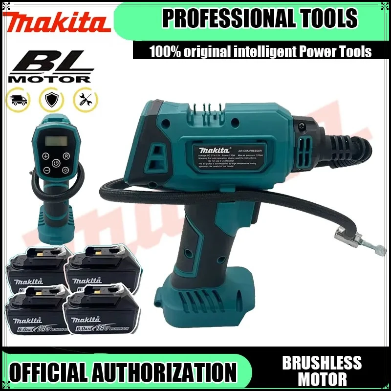 

Makita For 18V Cars 600mm Cordless Portable Electric Air Pump 12V Rechargeable Handheld Air Compressor