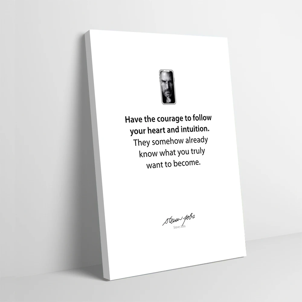 Steve Jobs Famous Quote Printed Poster Customizable Pictures Wall Art Canvas Painting for Gamer Decoration Home Bedroom Deco