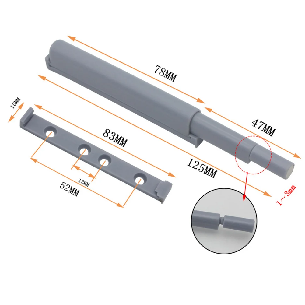 5Pcs Cabinet Door Touch Open System Damper Buffer With Magnet ABS Drawer Door Closet Hinges cabinet door damper