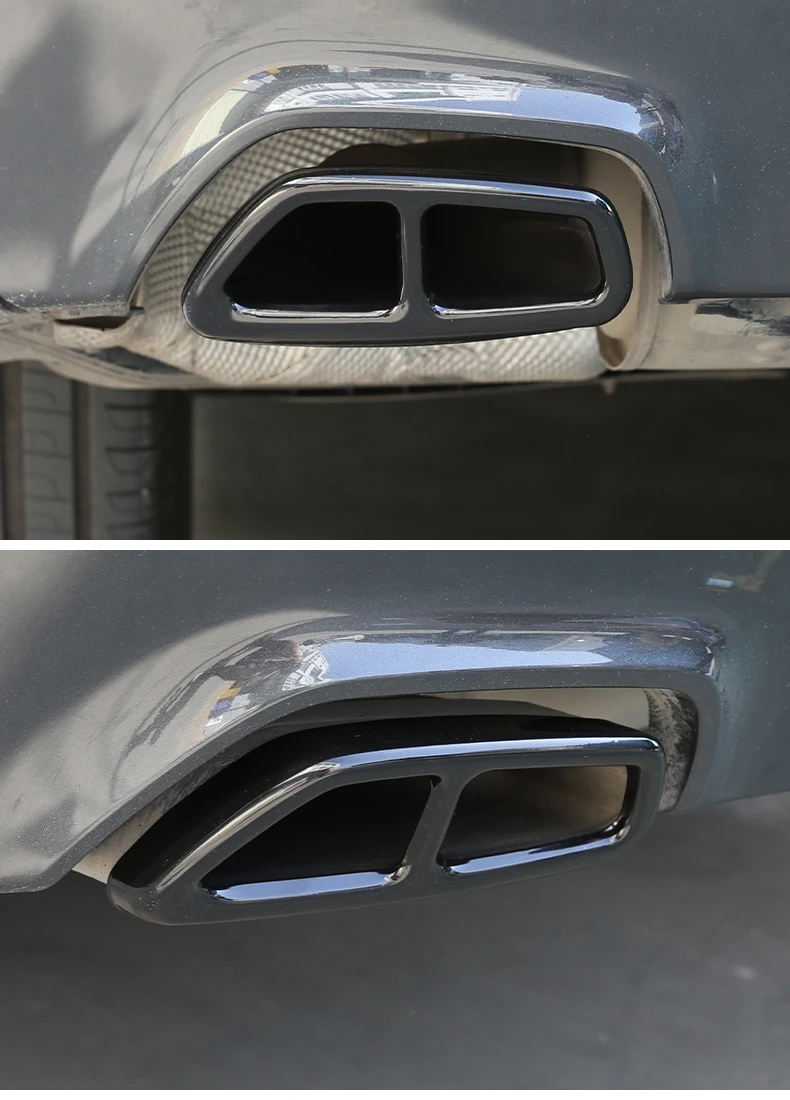 X2 Edelstahl-Endschalldämpfer Auspuffrohr-Abdeckung Zierleiste Passend für BMW 5er 6er GT G30 G38 G32 2018-2023 – Detail 11