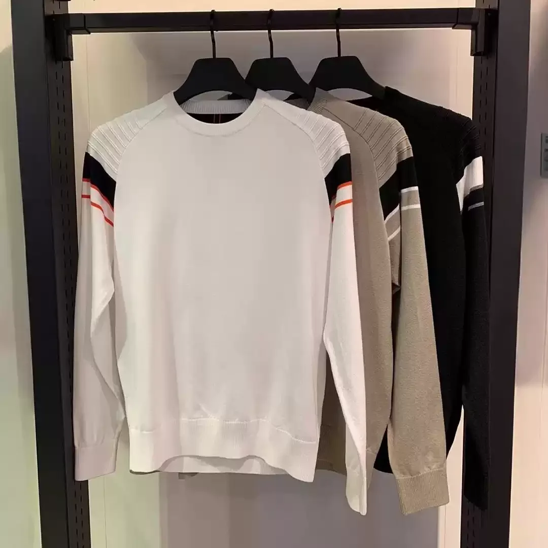 Men's Golf Sweater Thermal Fleece Lined Crew Neck Pullover Long Sleeve Multi Color Breathable 2026 Fall Winter for Golfers Daily