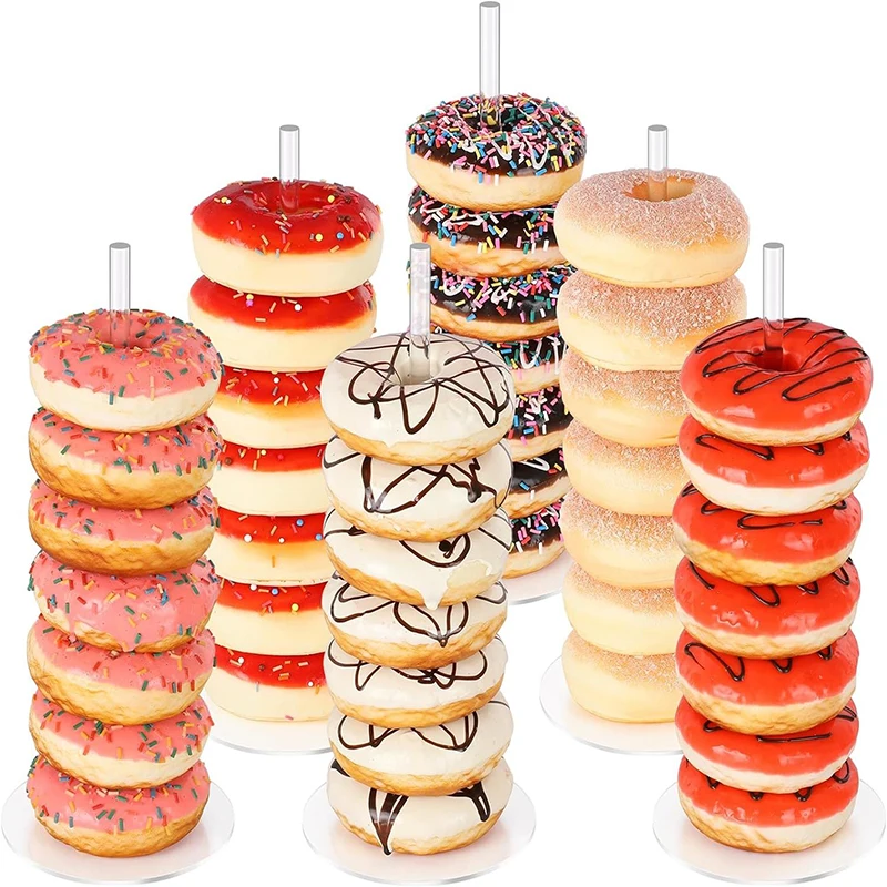 [J] Acrylic Doughnut Holder Dessert Display Rack Dim Sum Bread Sales Rack Donut Stand Birthday Party Wedding Table Decoration