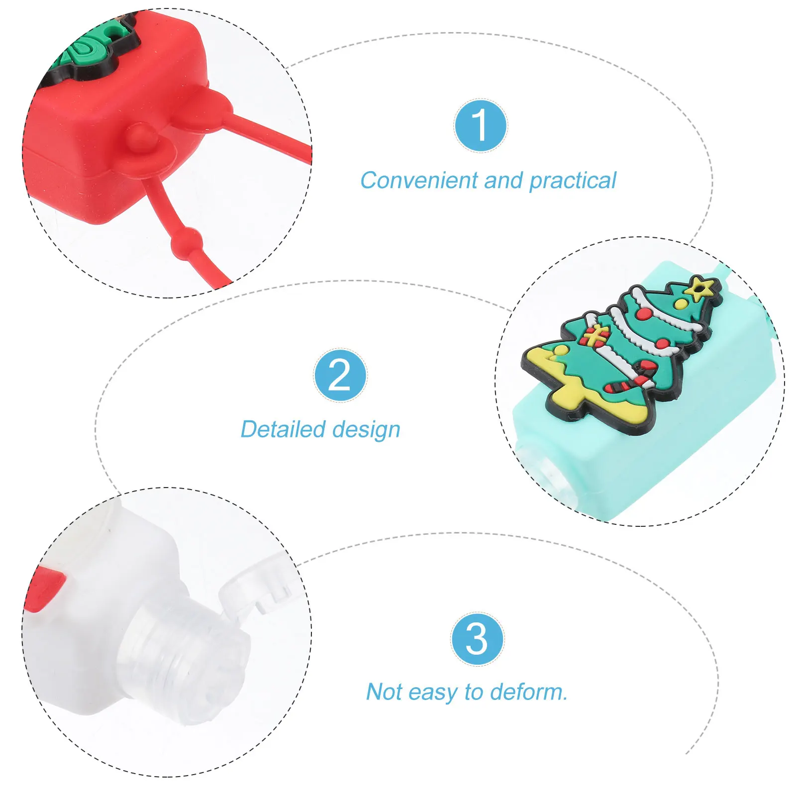 

5 Pcs H Silicone Bottles Empty Travel Containers Portable Mini Soap Holders Reusable Gel Bright