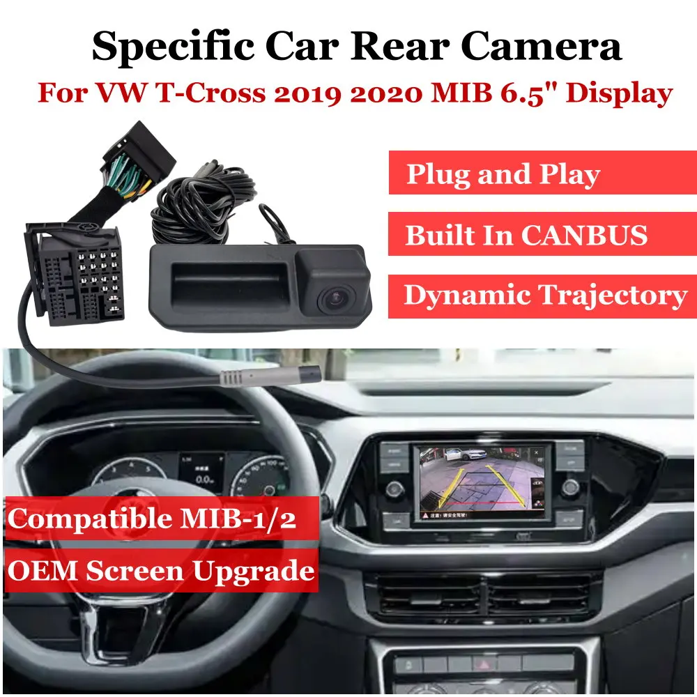 

Plug & Play Car Backup Camera For Volkswagen VW T-Cross Tacqua 2019-2022 MQB MIB 6.5" Screen Reversing CAM Upgrade Accessories