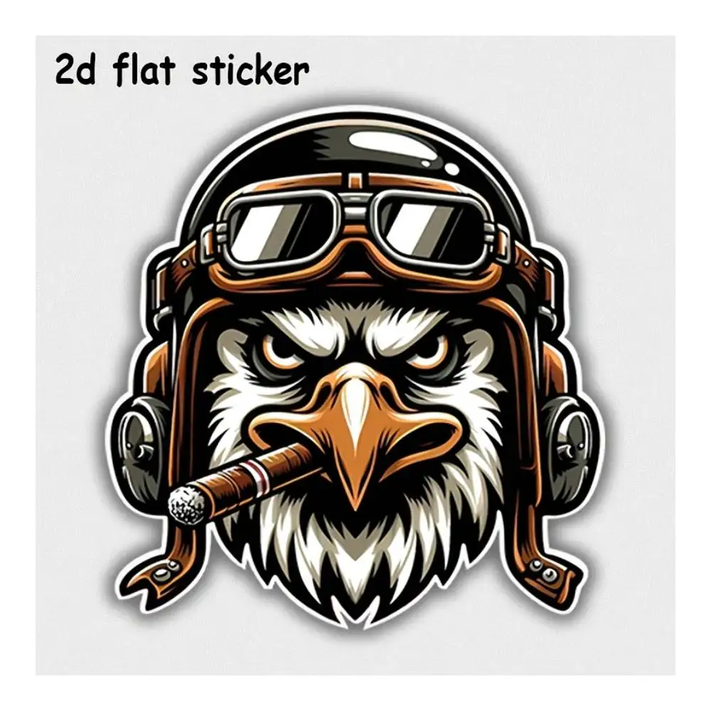 Adler-Kampfpilot-Emblem, 3,5-Zoll-Vinylaufkleber für Autos, Laptops, Fenster, Türen, Kühlschränke, Wasserflaschen