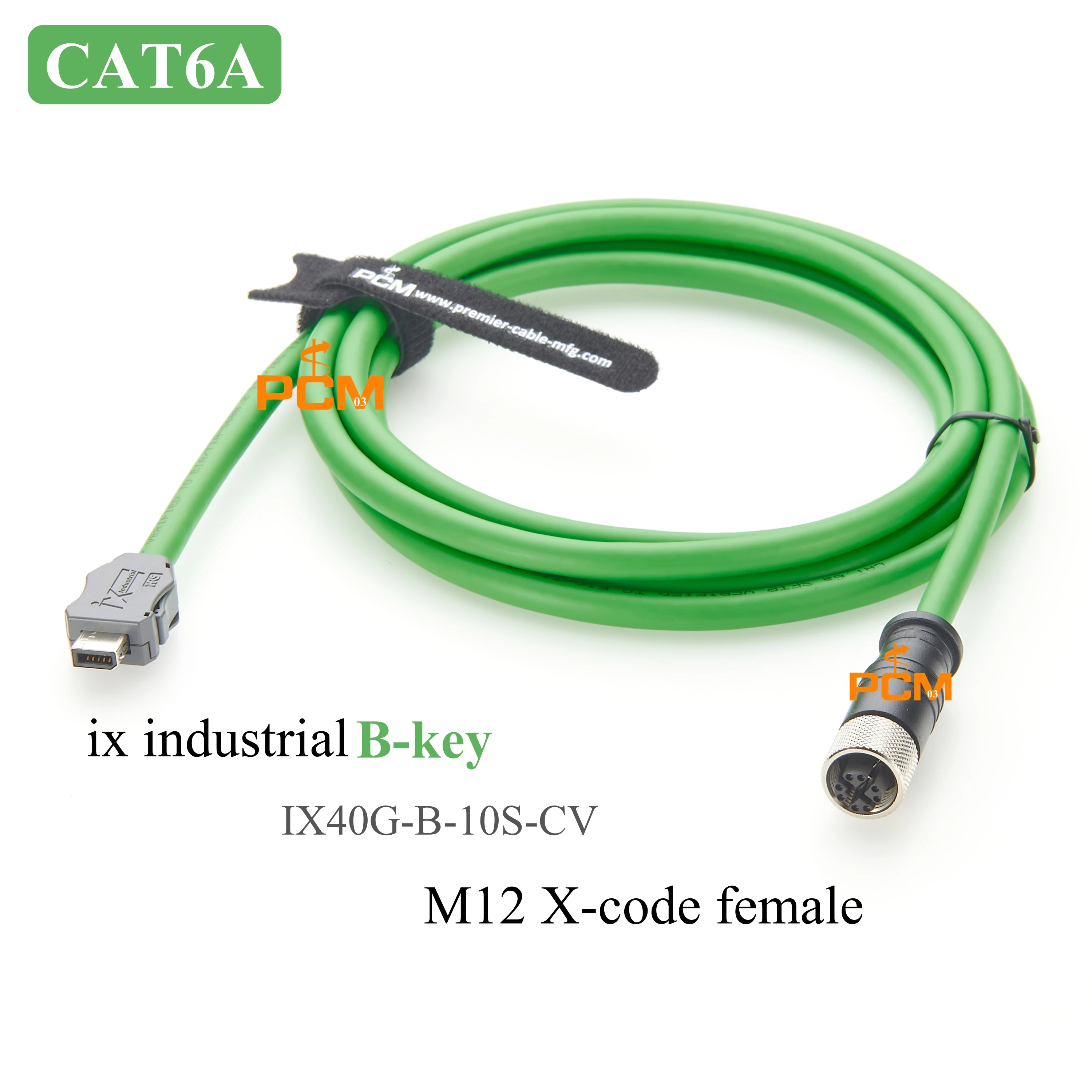 

Cat6a Ethernet IX Промышленный IX40G-B-10S-CV к M12 X-коду 8-контактный женский кабель камеры GigE Vision для промышленного контроллера ПК ПЛК