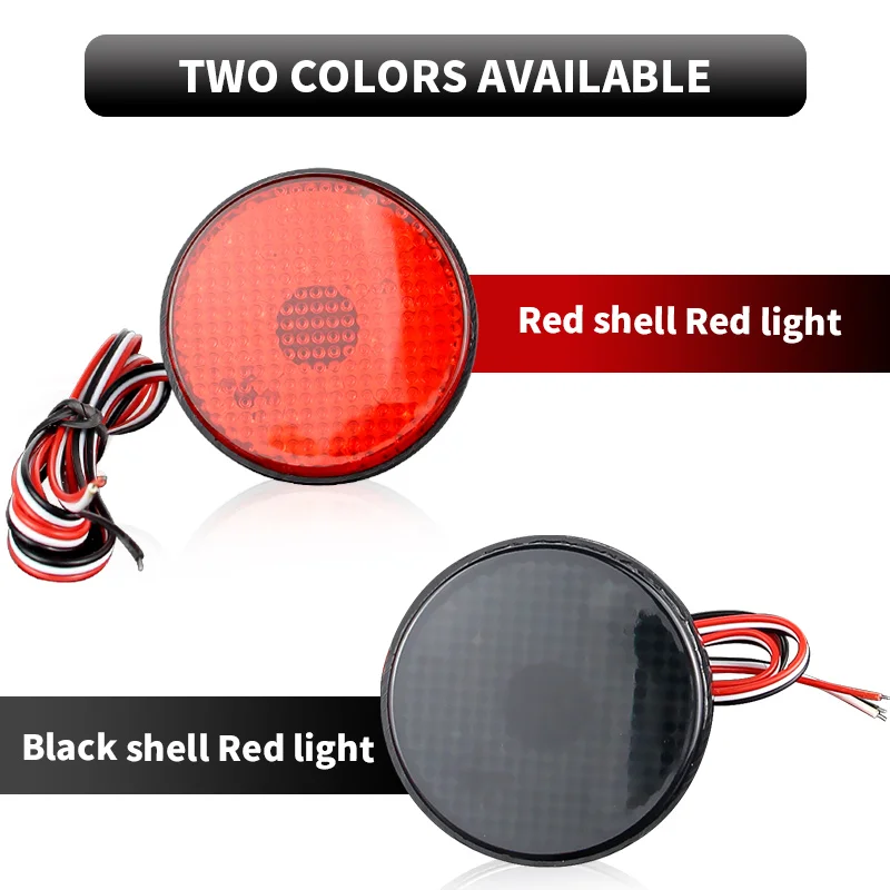 Enquêter arrière à lentille rouge Canbus LED, réflecteur de pare-chocs arrière, feu stop arrière, Toyota Highlander Sequoia ZRR70, Noah Vcedar 2008-2010, 2 pièces