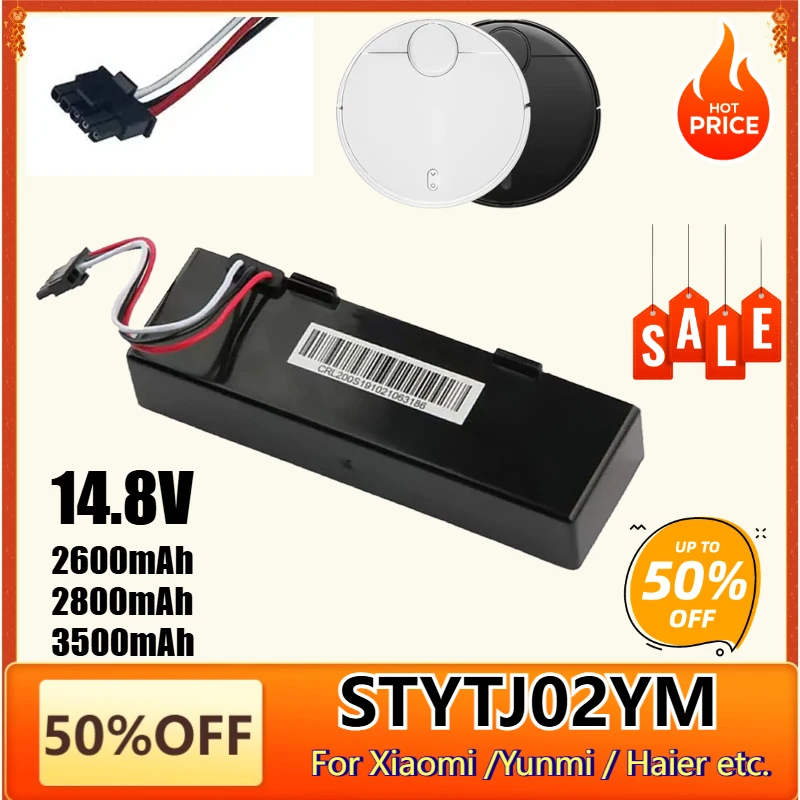 

STYTJ02YM Battery Pack for Xiaomi Mop Pro P 2S S12 Yunmi MVVC01 Haier JX37 Wyze WVCR200S Conga 3390 3290 Robot Vacuum Cleaner