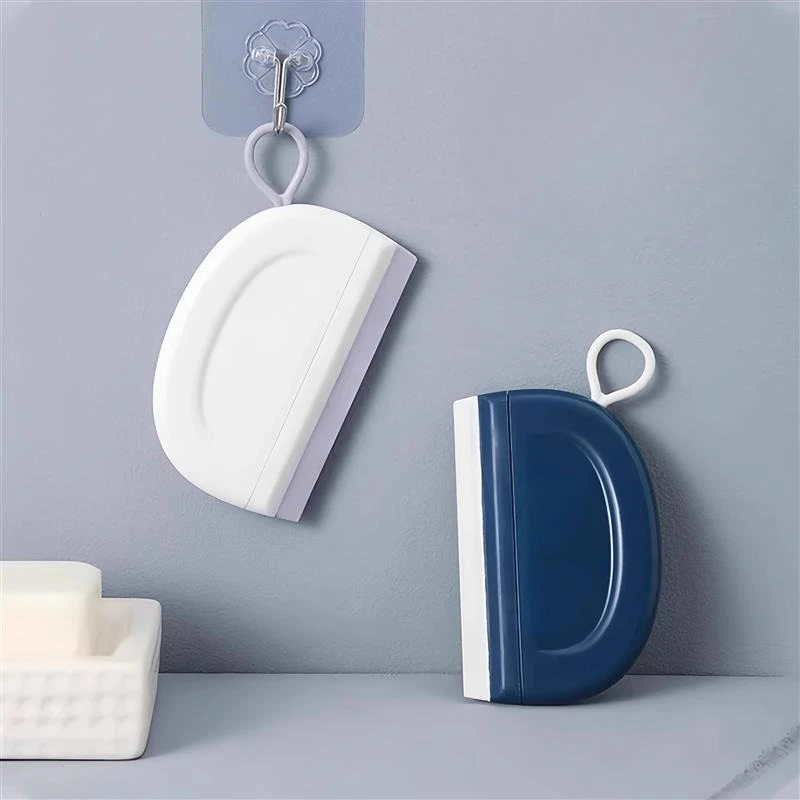 6pcs Modern Mini Window Squeegee TPR Rubber Shower Squeegee for Bathroom Mirror Kitchen Countertop Water Cleaning Scraper