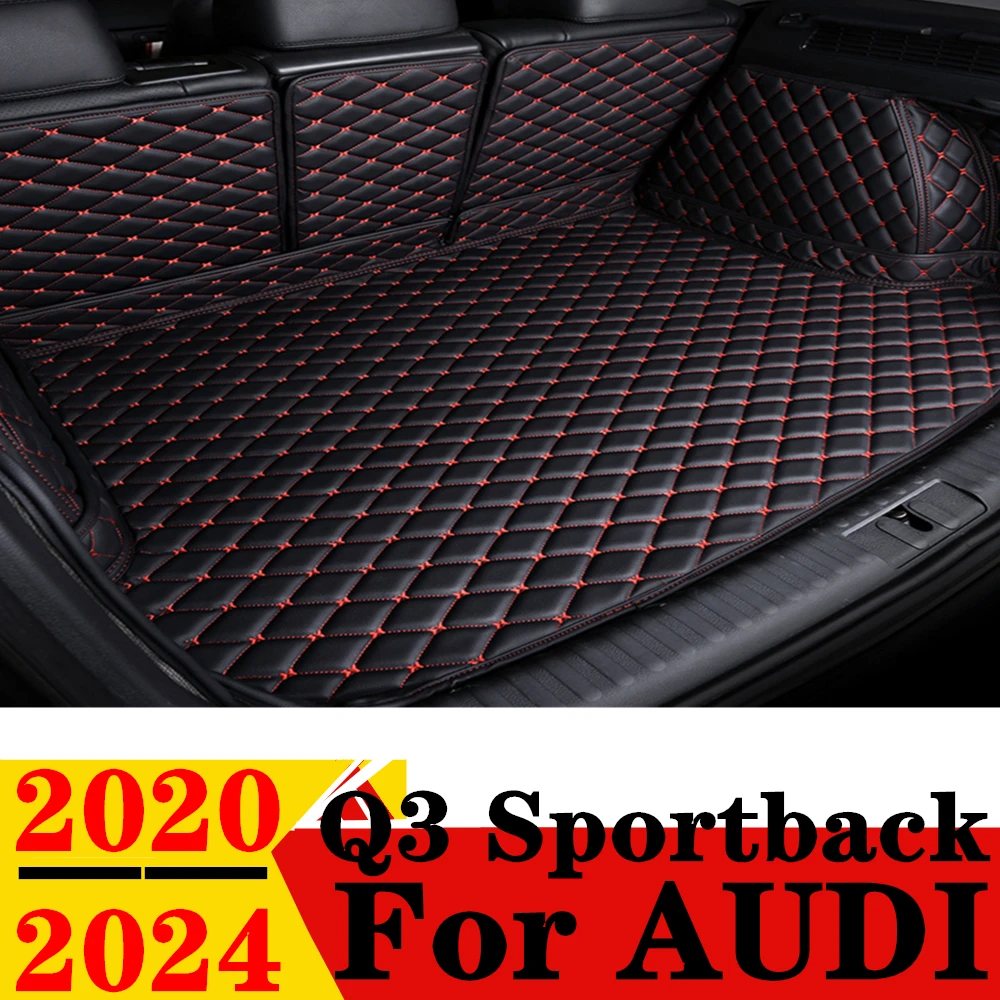 Car Trunk Mat For AUDI Q3 Sportback 2024 2023 2022 2021 2020 Rear Cargo Cover Carpet Liner Tail Vehicles Parts Boot Luggage Pad