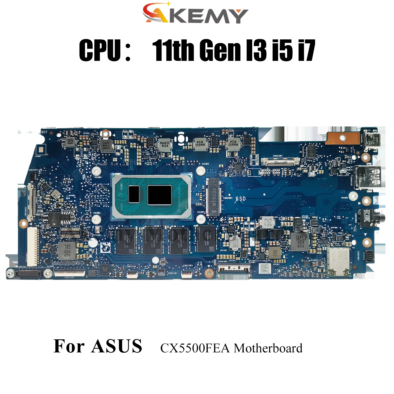 CX5500FEA Laptop Motherboard For ASUS Chromebook Flip CX5 CX5500F CX5500FEA Mainboard With  11th Gen I3 i5 i7 100% tests OK stk