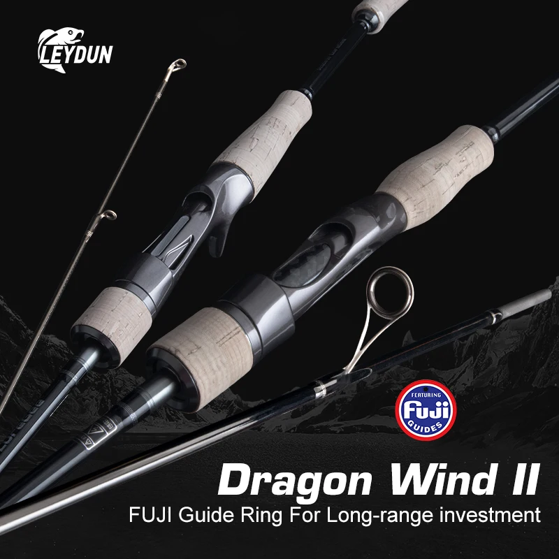 

LEYDUN New light Fishing Rods 2 Section Ultralight Fuji Guide Ring UL L M ML Fast Spinning Casting Travel Pole Feeder Rod