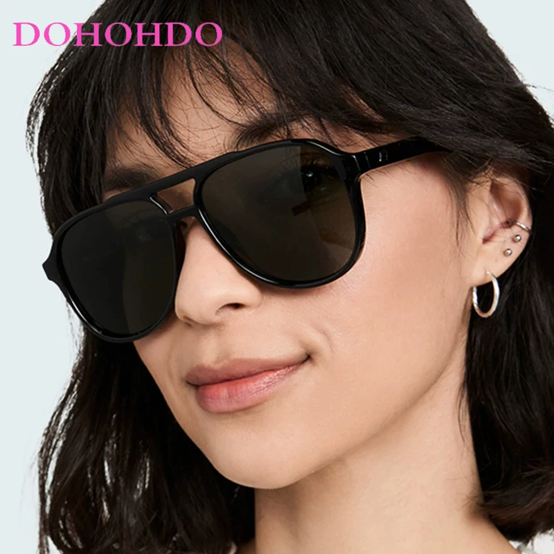 

DOHOHDO New Trends Pilot Sunglasses Women Vintage Brand Designer Sunglass Female Oversized Popular Glasses Eyewear Shades UV400