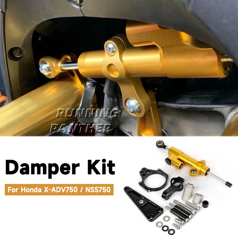 

Motorcycle Steering Damper Kit For Honda X-ADV 750 XADV750 2017- NSS750 NSS 750 2021- Adjustable Stabilizer Bracket Mounting