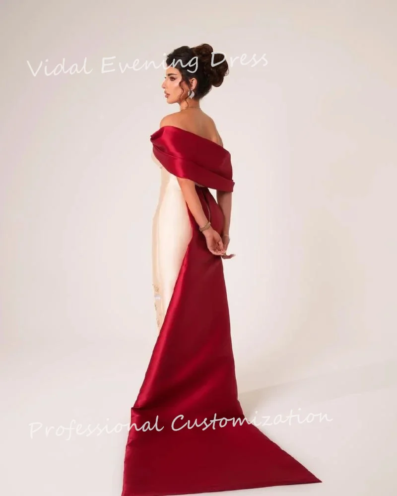 Vindal Evening dresses Stain Sleevelss Strapless Mermaid Elegance Plain Floor-Length Modern-style High-Quality For Woman