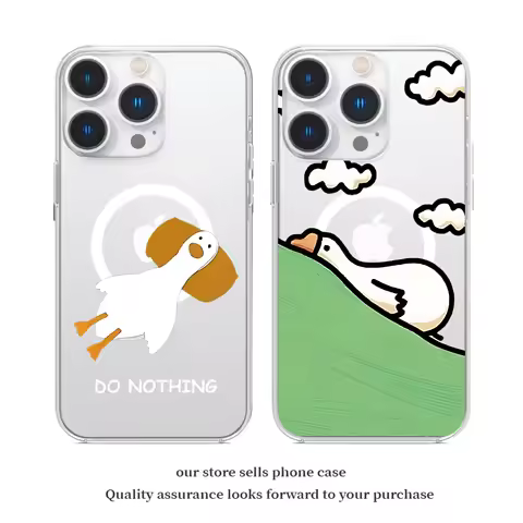 Cute Cartoon Duck Magsafe Magnetic Phone Case For Samsung Galaxy S25 S24 S23 S22 S21 S20 FE Plus Ultra soft Clear Cover