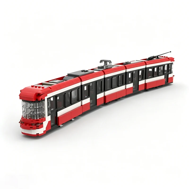 892Pcs City Streetcar Model Building Blocks Educational Diy Assembly Toy Gift For Collection Display And Urban Scene Building