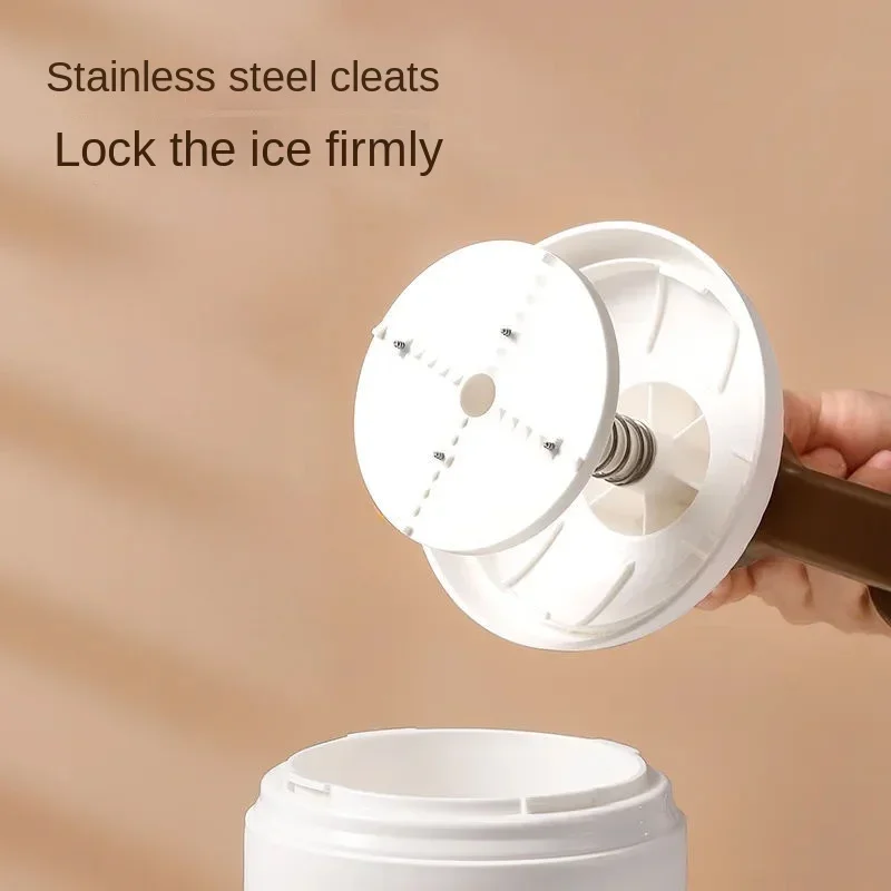 Household Small Size Hand-Operated Making Smoothie Machine with Ice Cube Mold Kitchen Hand Shaved Ice Breaker   JJ1050 view 3