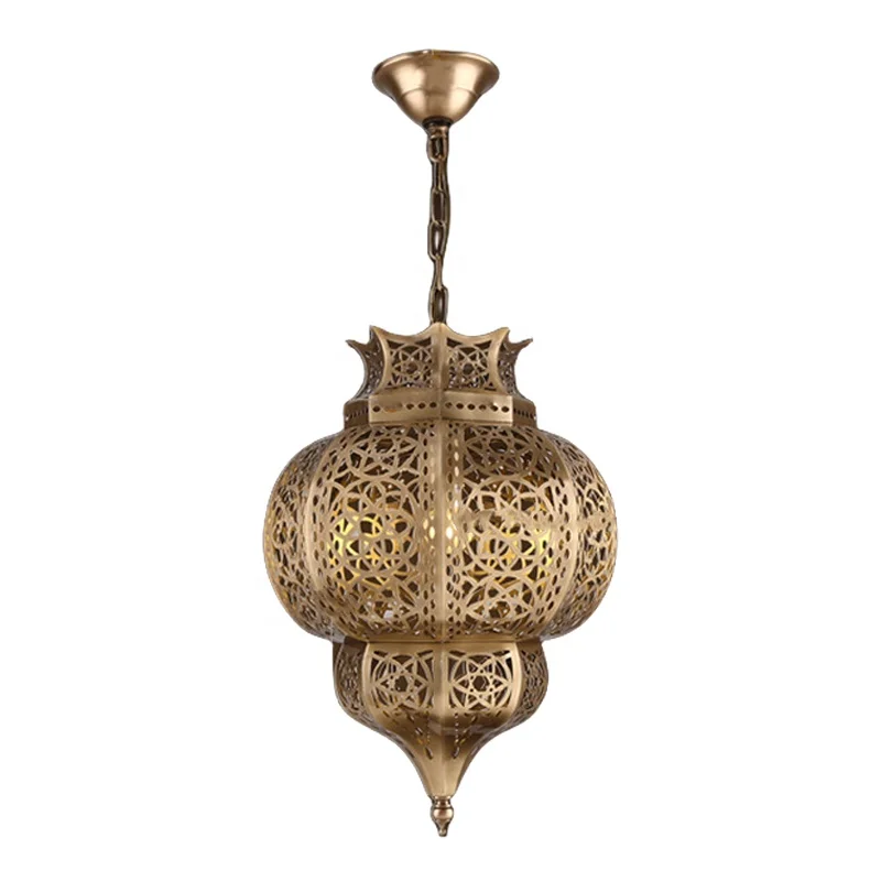 LED Copper Chandelier, Hollow Carving, Southeast Asian, Arabic Retro Style Lighting, Decorative Lamps, Chandeliers