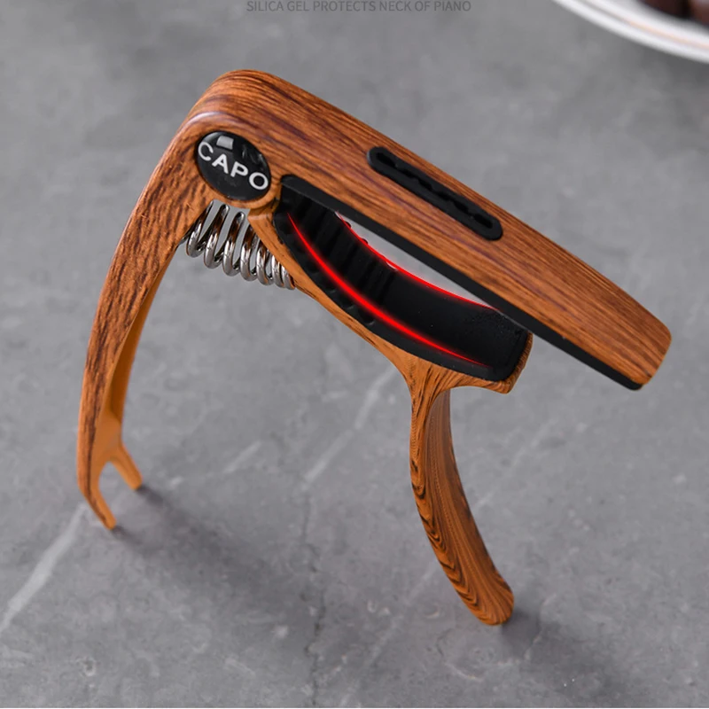 Metall Gitarre Capo Tuner Clamp Professionelle Schlüssel Trigger Einhand Capos Clip Zinklegierung für Akustische Elektrische Gitarre mit Plektrum – Detail 7