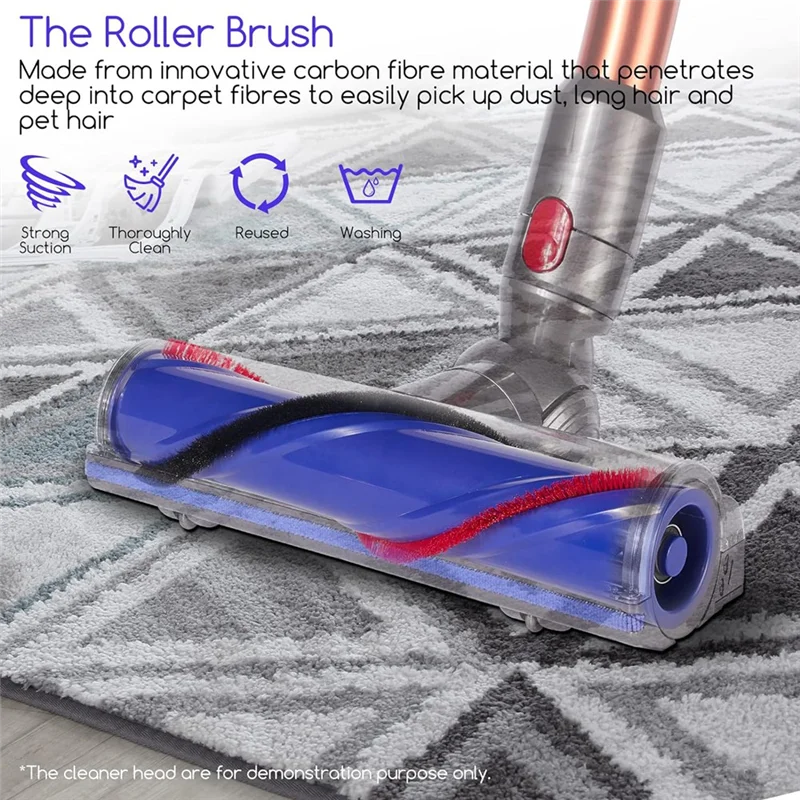 B46B-Roller Brush + Pre&Post HEPA Filter Combo Compatible For Dyson Vacuum Cleaner Replacement Parts, Replacement
