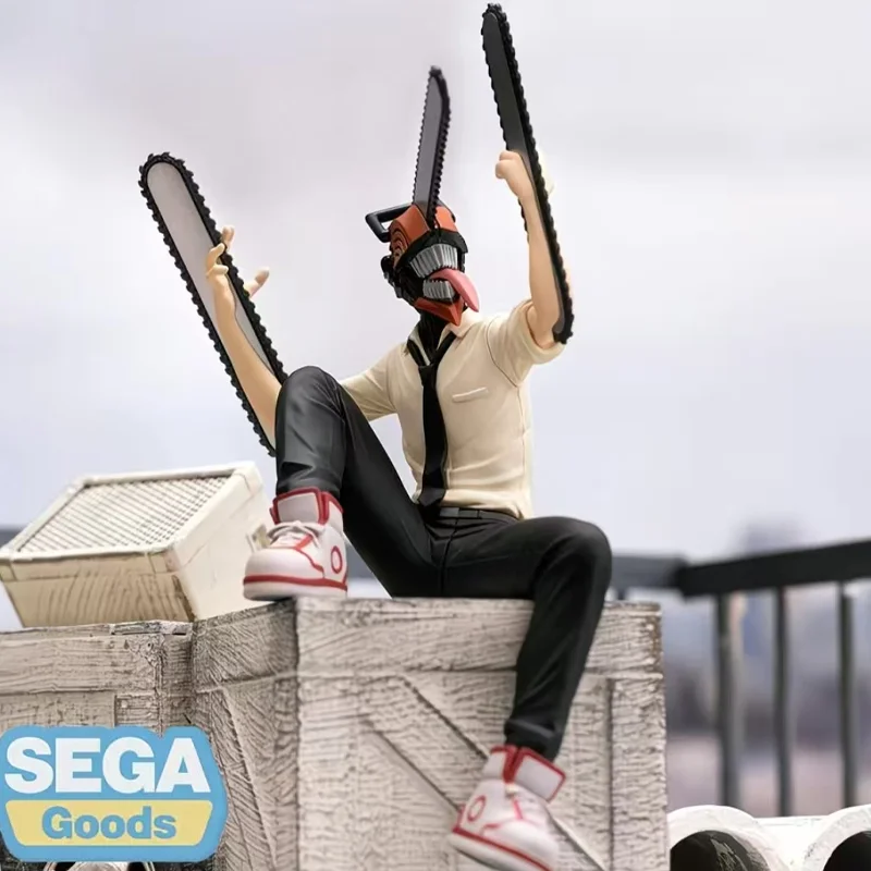 정품 세가 체인소맨 덴지 PVC 애니메이션 피규어 모델 데스크탑 장식품 장난감 선물 수집가 피규어 장난감 새 상품 미개봉