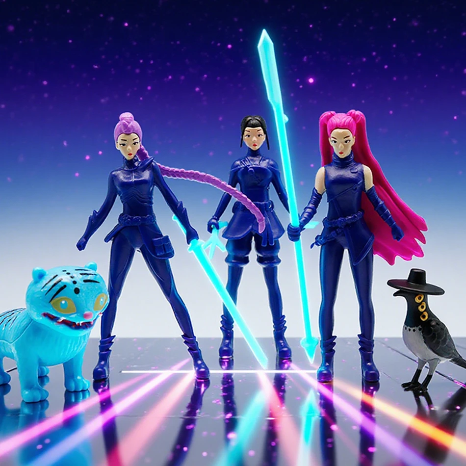 2025 케이팝 데몬 헌터즈 반니 사자 PVC 액션 피규어 수집용 모델 장난감 소녀와 성인을 위한 크리스마스 선물로 완벽