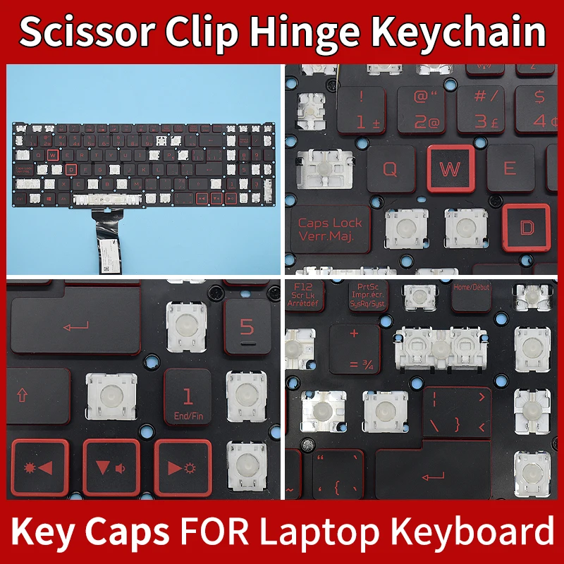 Replacement Keycap Key cap &Scissor Clip&Hinge For Acer Nitro 5 AN515-51/52 AN515-53 N16C7 N17C1 N17C7 Keyboard