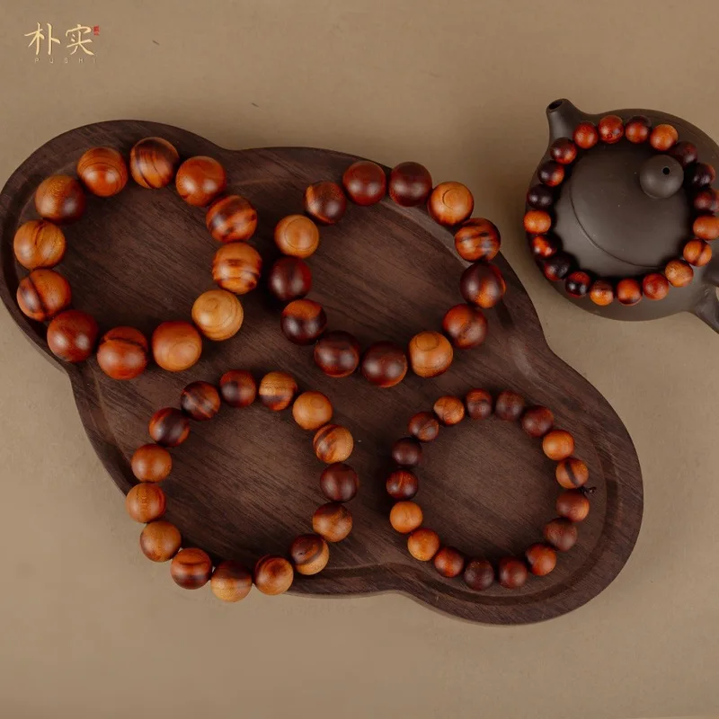 -picked thunder-struck , Taoist hand-held prayer beads, natural cultural items, peach wood praye 2