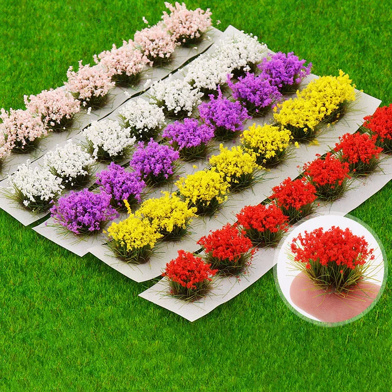 Miniatur Simulation Blume Gras Cluster Modell Diy Gebäude Garten Sand Tisch Szene Layout Materialien Diorama Kits 1Pcs – Detail 1