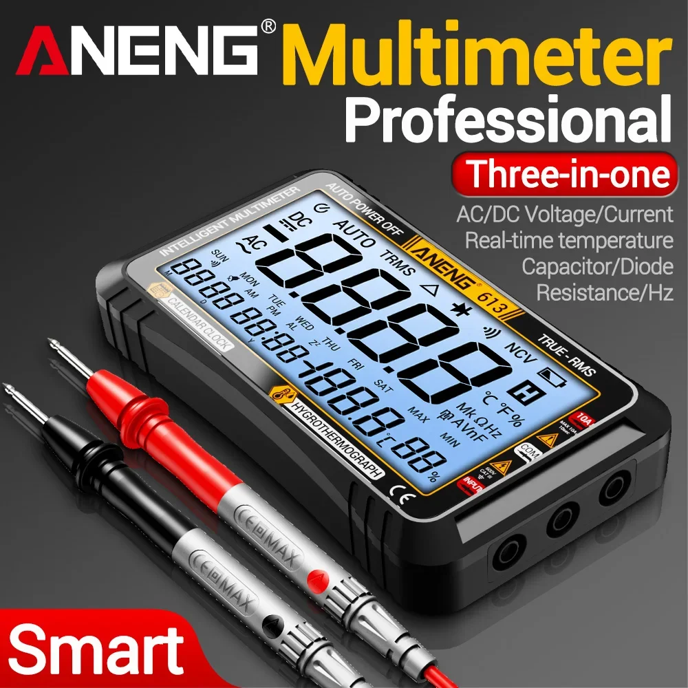 

Professional 3 in 1 Digital Multimeter Tester ANENG 613 Smart 600V AC/DC Voltage Curent Multimetro Measurement Electrical Tools