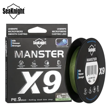 SeaKnight Brand X9 Fishing Line 500M 300M 150M Thin and Strong 9 Strands PE Braided Line Water based dyeing technology Saltwater