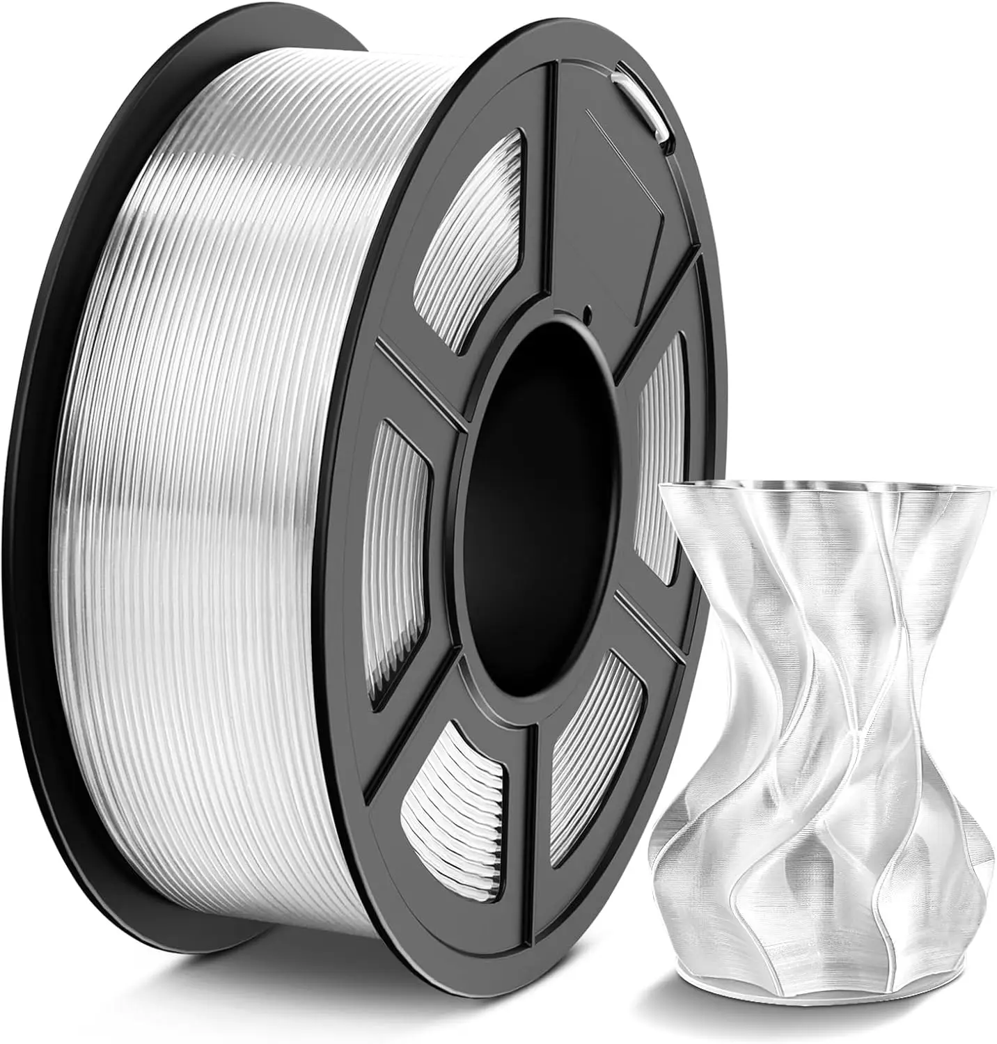 

3D Printer PETG Filament 1.75mm 250g,High Precision,Strong Toughness,Wiring Tightness,Dimensional Accuracy+/- 0.03mm,transparent