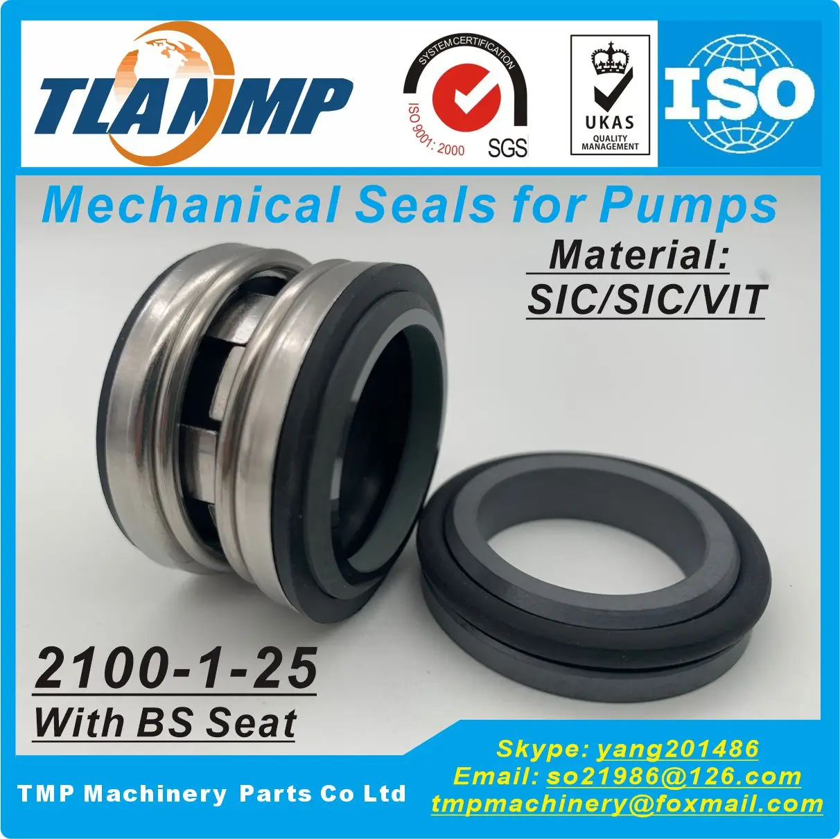 2100-1-22 , TJ-0220-S , INT-0220-S , 2100-22S , 2100-22 (shaft size d1=22mm, L3=20mm) TLANMP Mechanical Seals