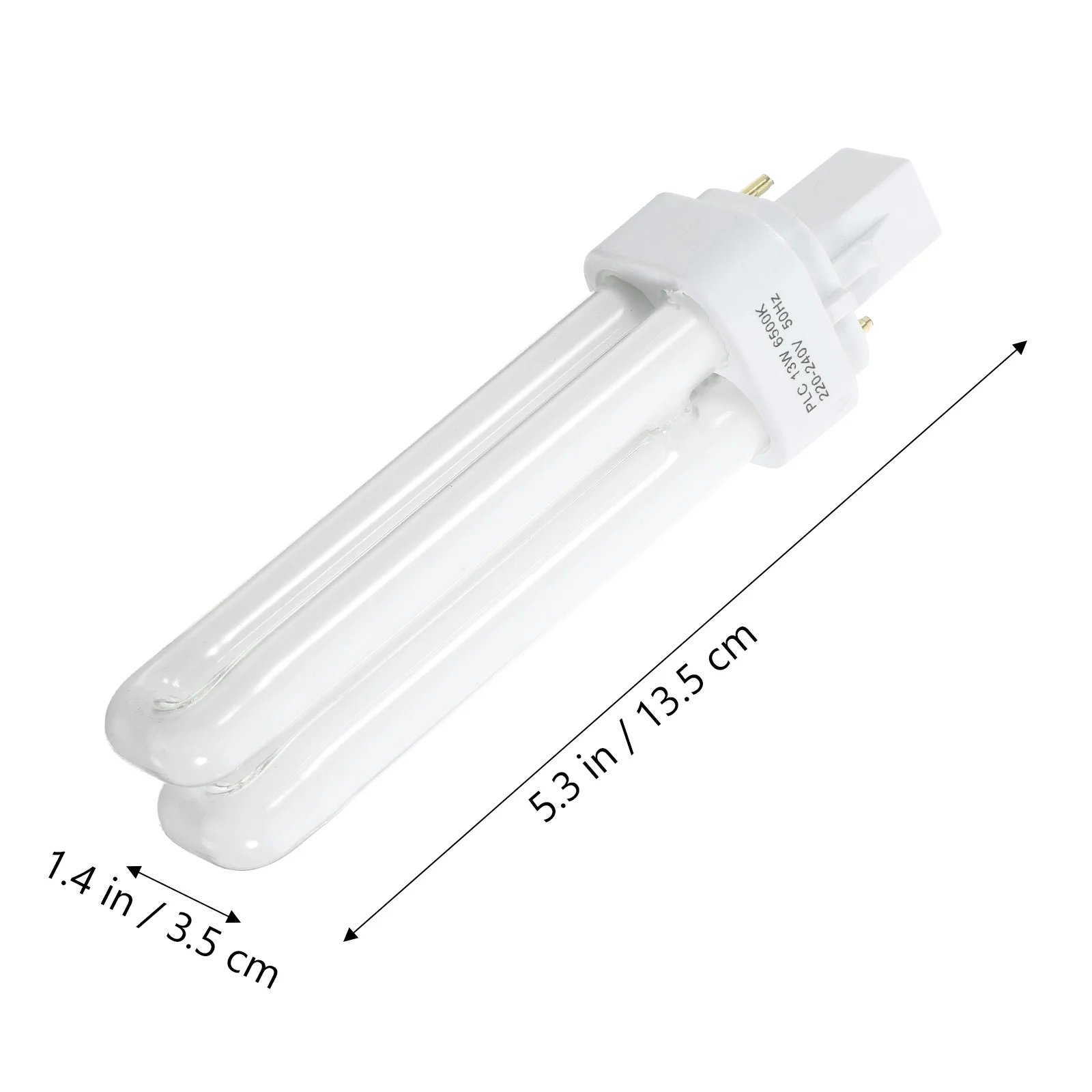 Imagem -02 - Lâmpada de Poupança Energia 13w Downlight Compacto Fluorescente Lâmpadas Substituição Plug Led Pinos Tubo Duplo Lâmpada Led Peças