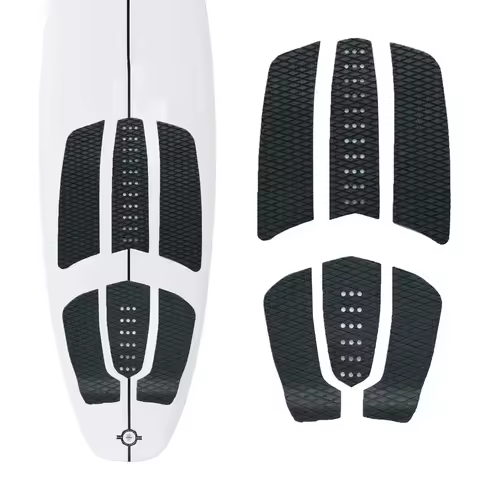 6 Piece Pads SUP Deck Traction Mat Comfortable Premium EVA with Grip Surfboard 3M Back Glue Foot Pads Anti-slip Surfboard Grip