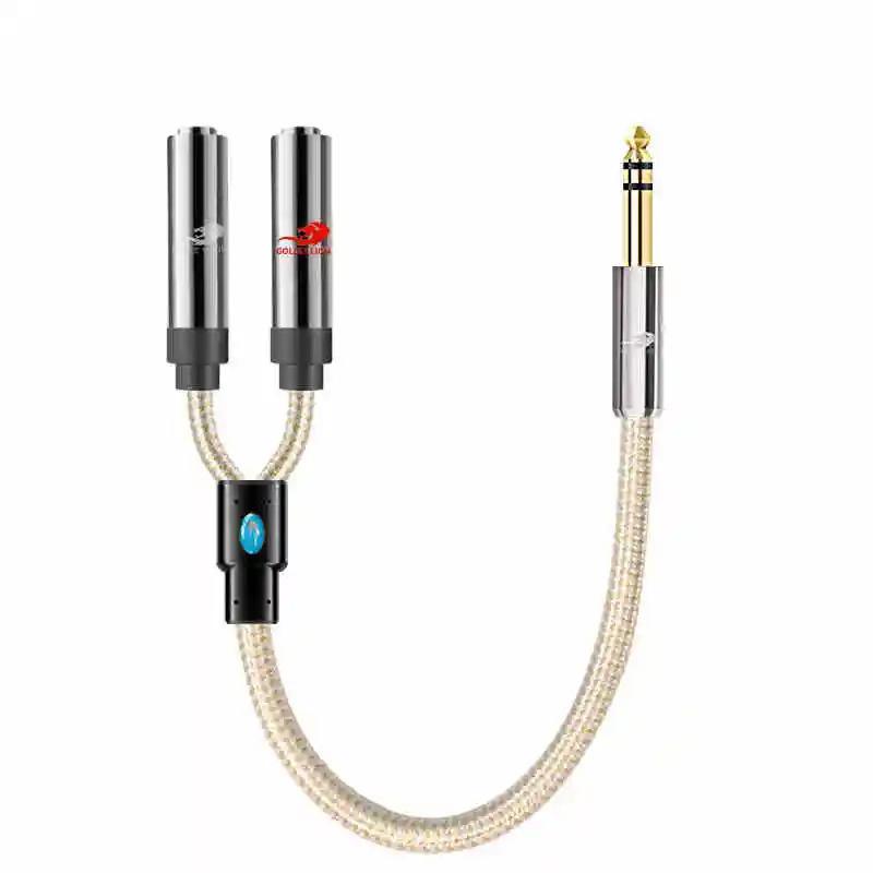 25cm Hi-fi 변환 케이블 스테레오 6.35mm 남성-듀얼 스테레오 6.35mm 여성 1/4 인치 TRS 잭 분배기 믹서 콘솔 앰프