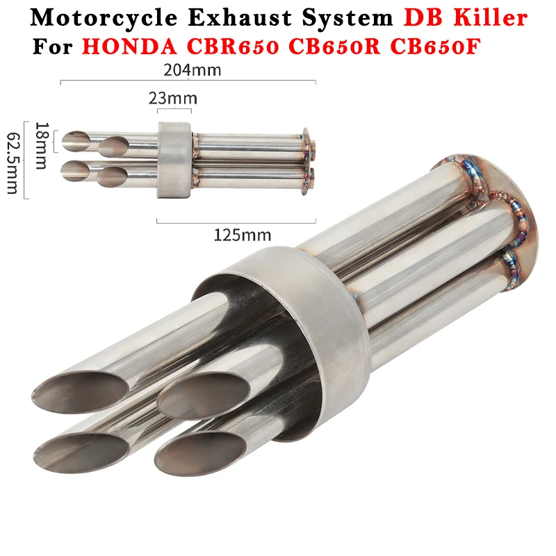 

Motorcycle Exhaust Escape Modified Muffler 4 Holes DB Killer Silencer Eliminate Noise For HONDA CBR650 CB650R CB650F CBR 650