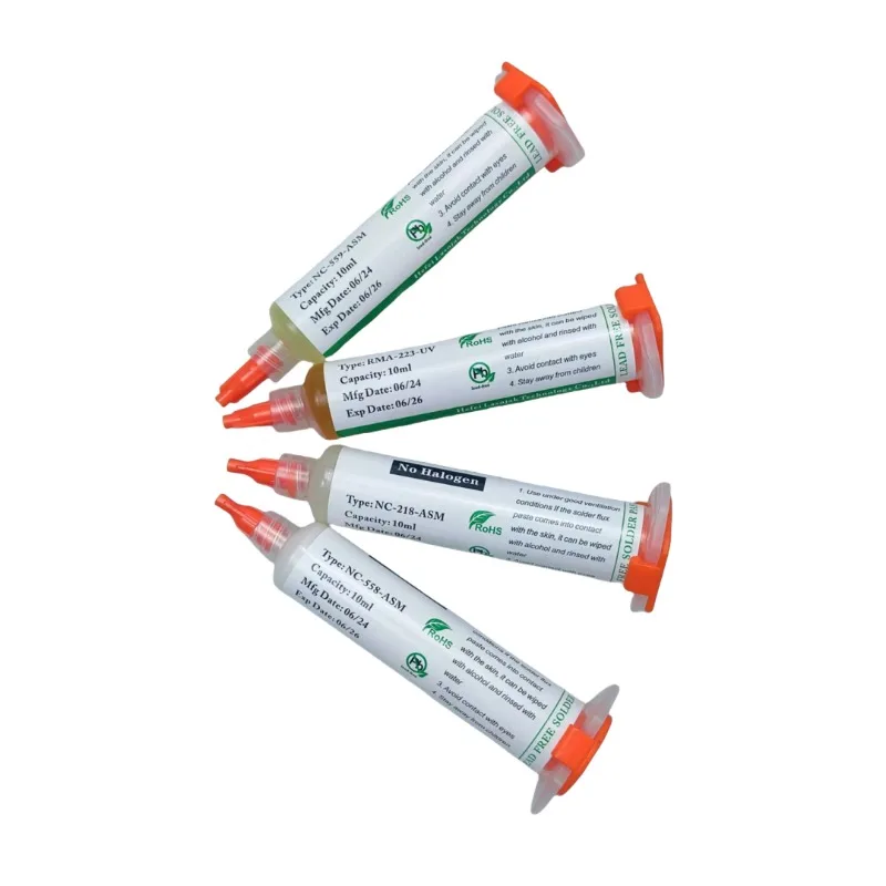 1PC 10CC Syringe Solder Paste NC-559-ASM 218 558 RMA-223-UV No Cleaning Welding Tools Welding Flux for Soldering Lead-Free