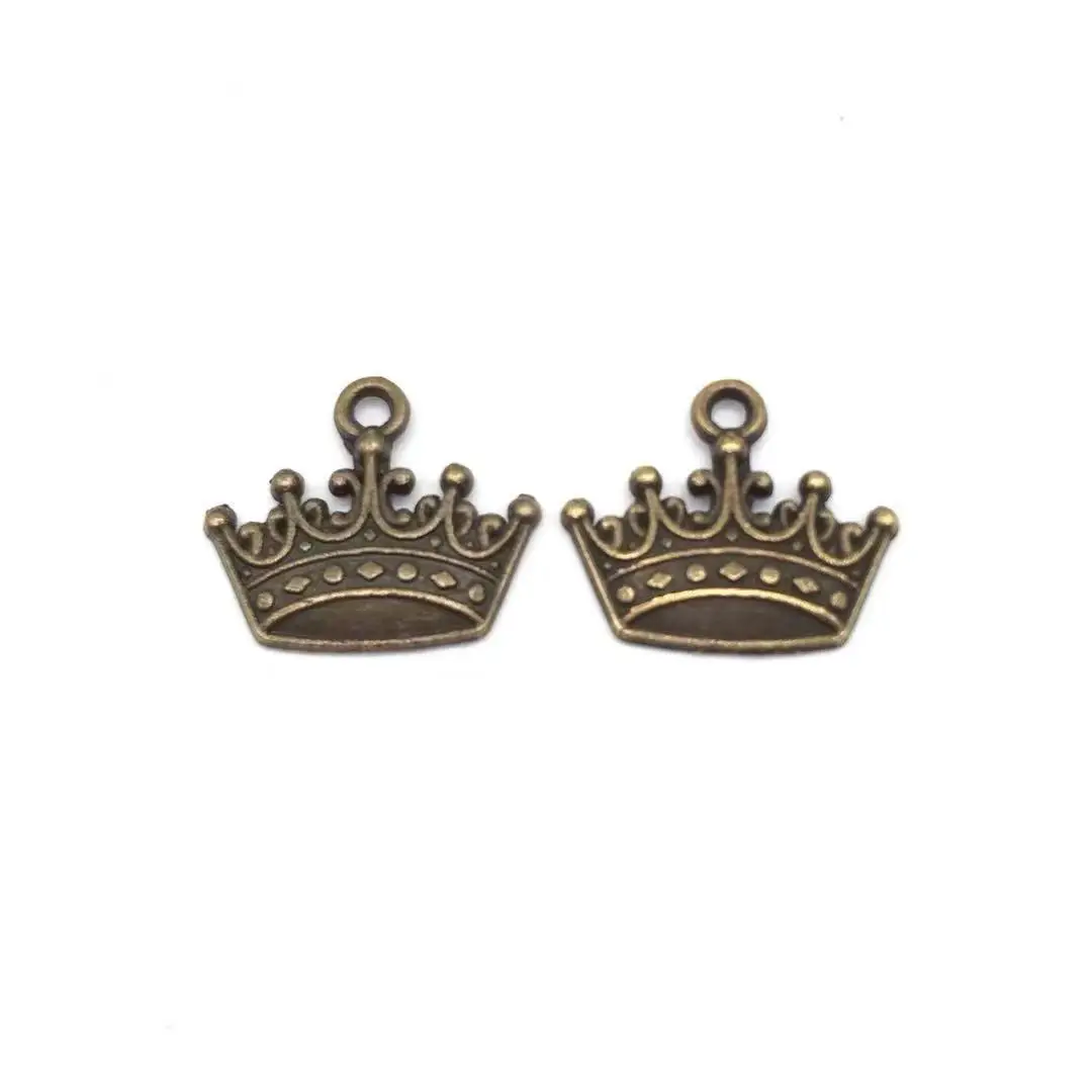 30pcs Charms crown 15x18mm 5 colors Plated Pendants Antique Jewelry Making DIY Handmade Craft