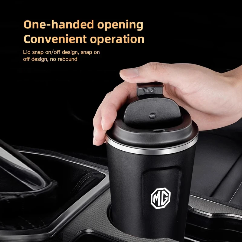 Portable Car Logo Insulated Car Coffee Mug Coffee Cup Fit MG ZS MG4 EV 5 6 7 HS GT GS MG3 EZS 3SW Cyberster ES5 ONE MARVEL-R