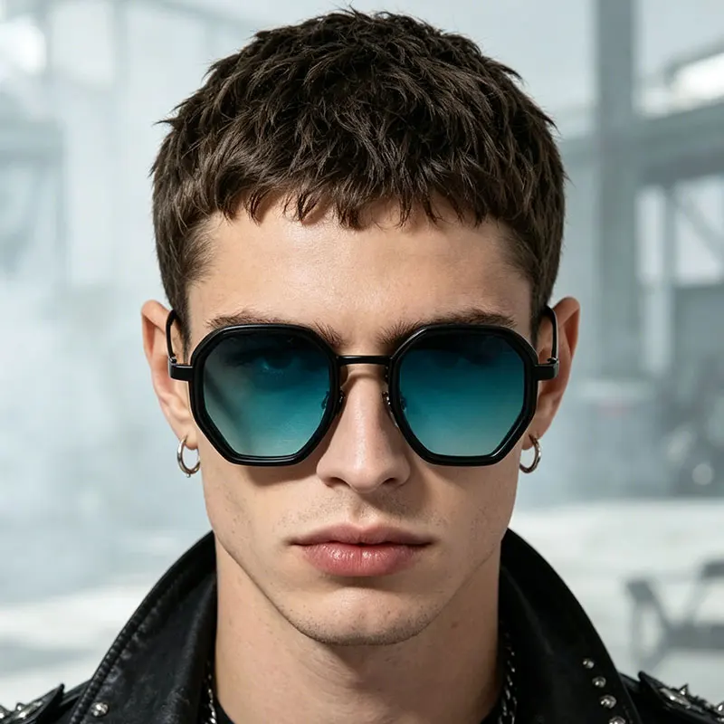 New Fashionable Men's Anti-ultraviolet Metal Sunglasses - Versatile And Trendy222