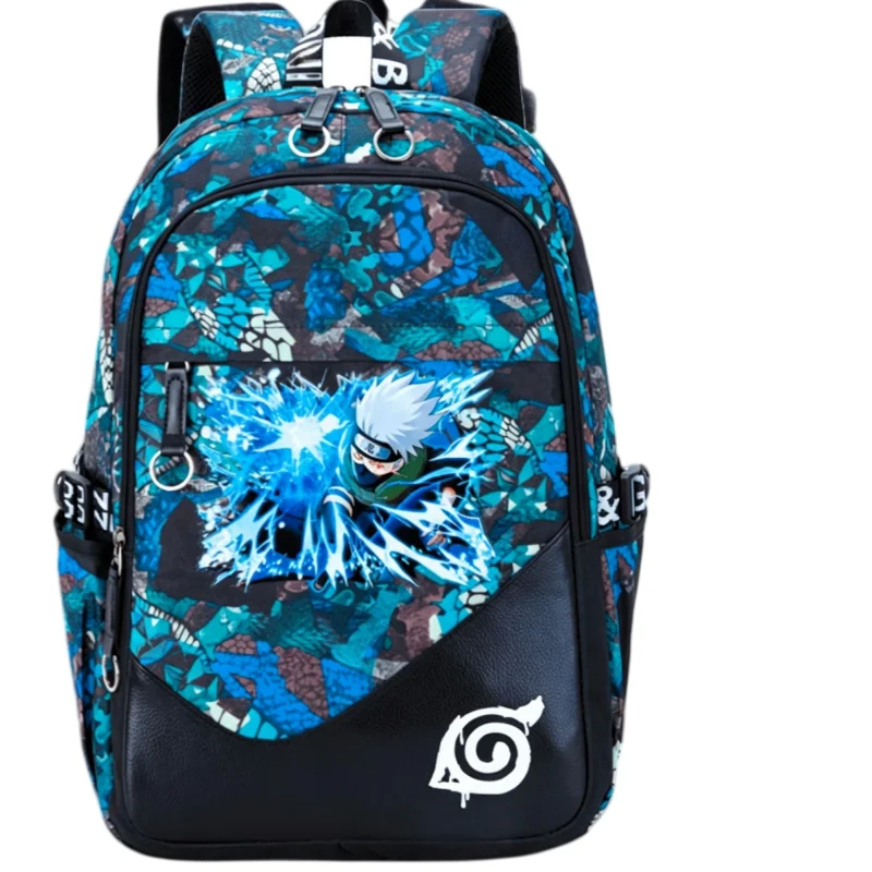 Naruto-Rucksack, neues, kreatives Cartoon-Design, Uzumaki Naruto, modisch, strapazierfähig, wasserdicht, großes Fassungsvermögen, leichter Schulrucksack. – Detail 4