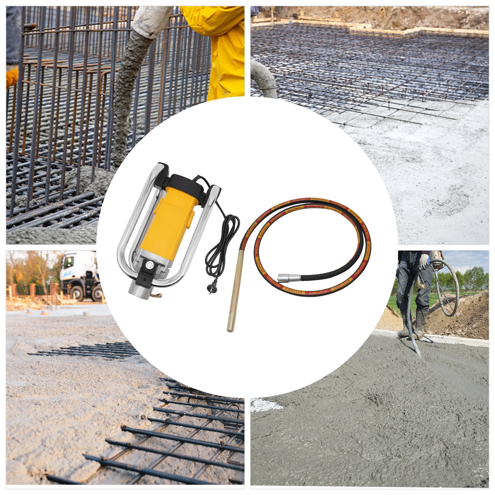 هزاز خرسانة كهربائي 2000 واط مع عمود اهتزاز 4 متر/13.12 قدم |   أداة تهتز الخرسانة المحمولة