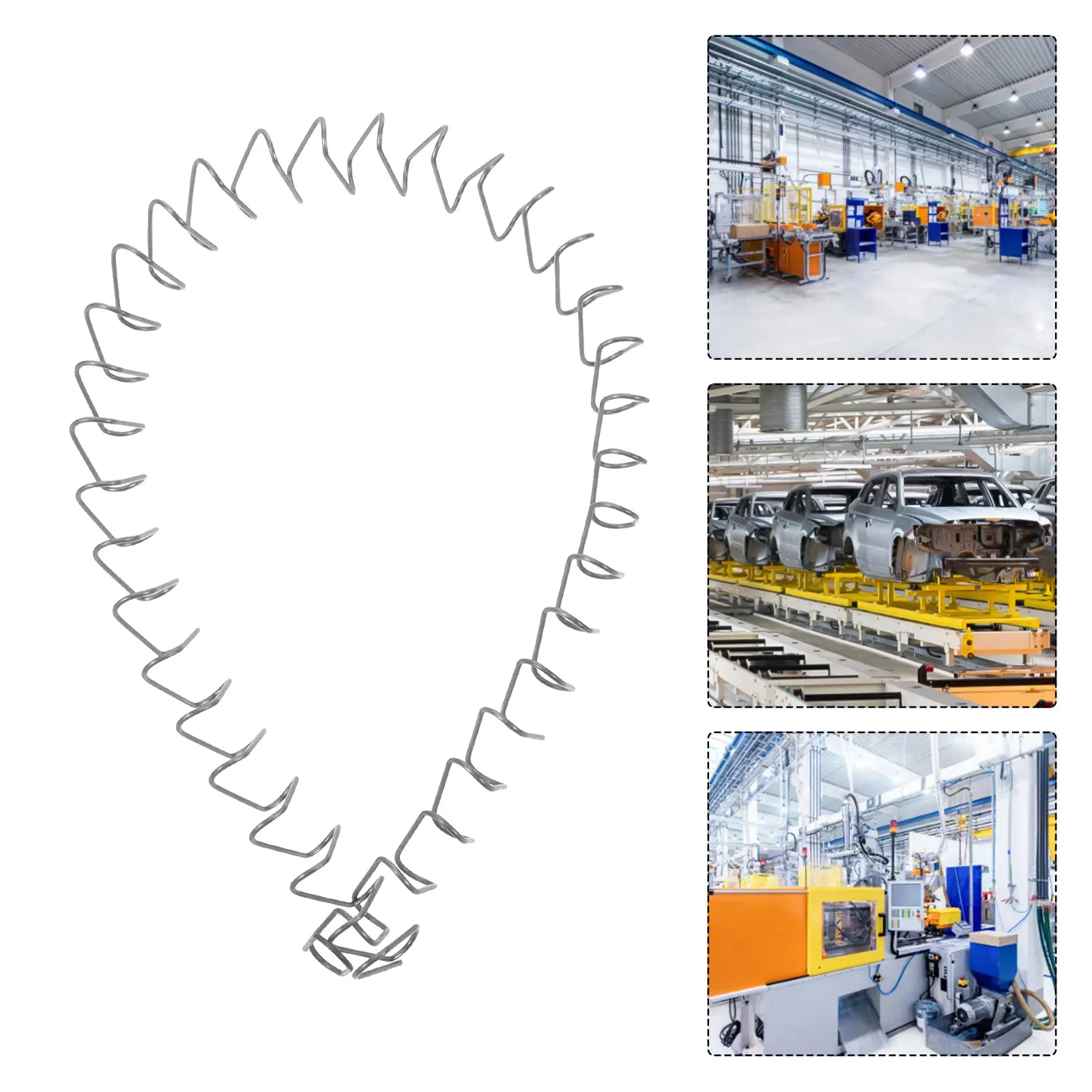 

350Mm Flat Rectangular Compression Spring Trapezoidal Profile High Elasticity Wear Resistant Industrial Equipment Support Long